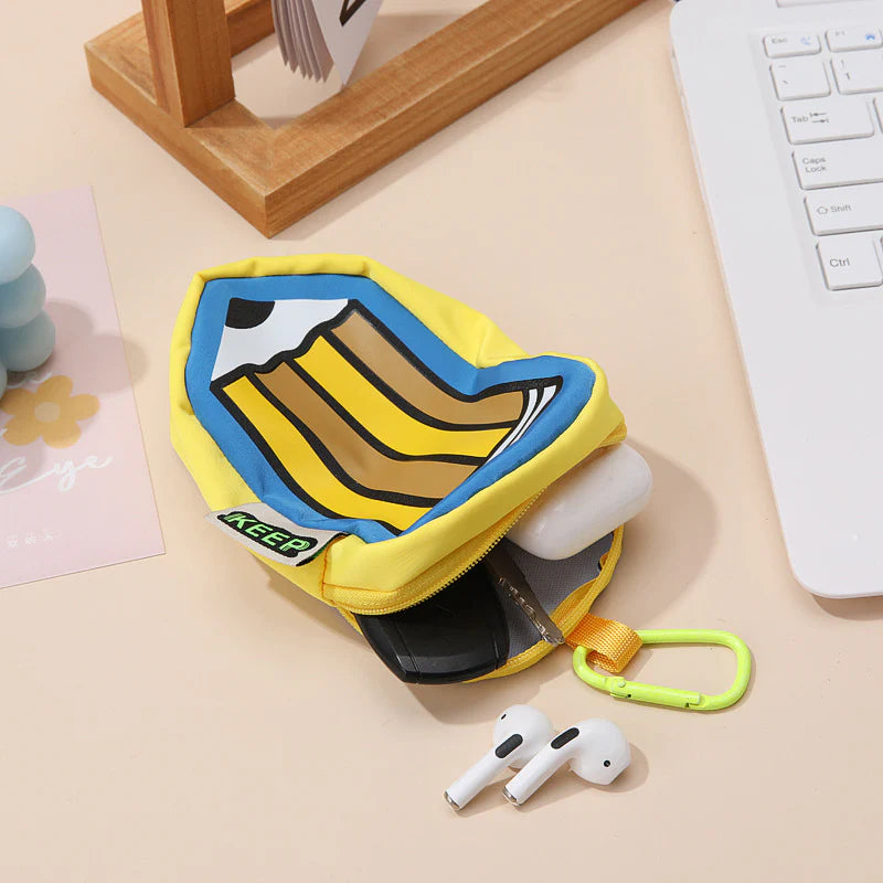 Cute Pencil Shape Keychain Pouch