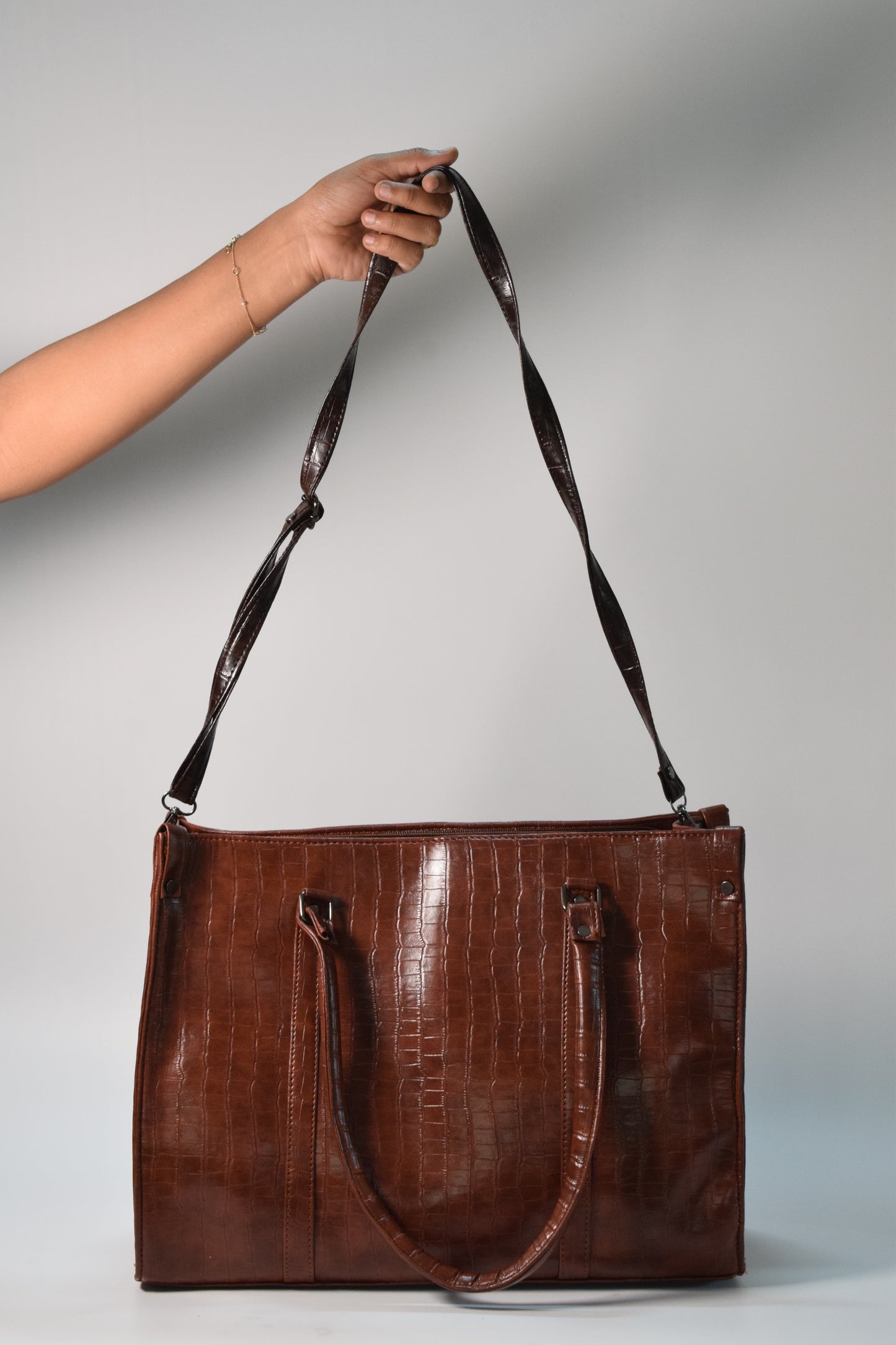 Aura - Tan Box Tote