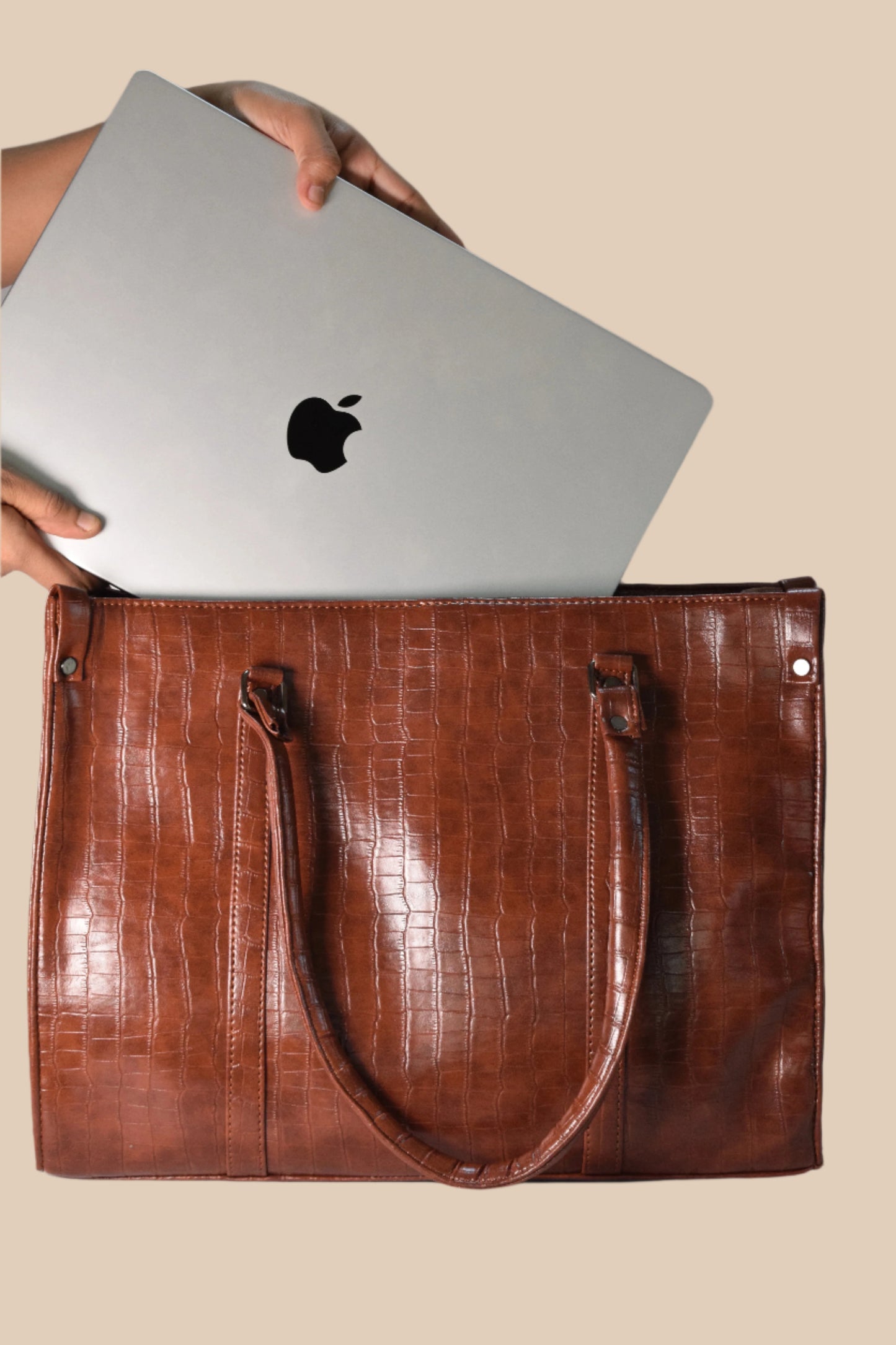 Aura - Tan Box Tote