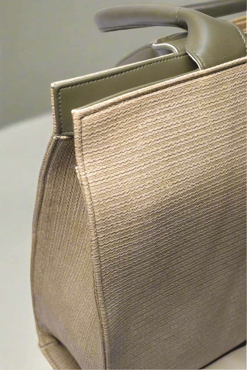 Anya - Celadon/Olive Box Tote